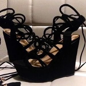 Lace Up Wedges